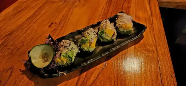 Rollos de arroz fresco